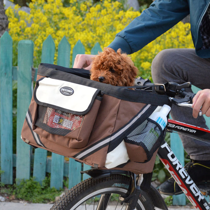 Enhance Your Outdoor Adventures with Our Pet Bicycle Handlebar Carrier Basket
