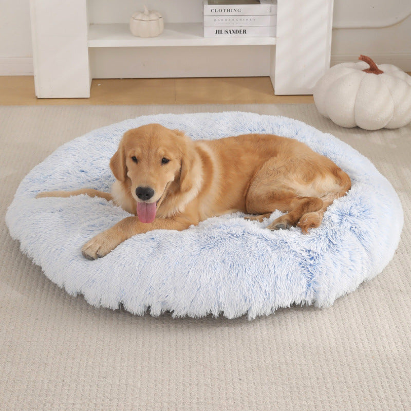Plush Round Pet Bed for Ultimate Comfort and Warmth