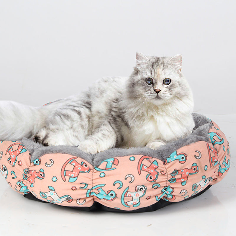 Calming Donut Pet Bed For Small And Medium Pets