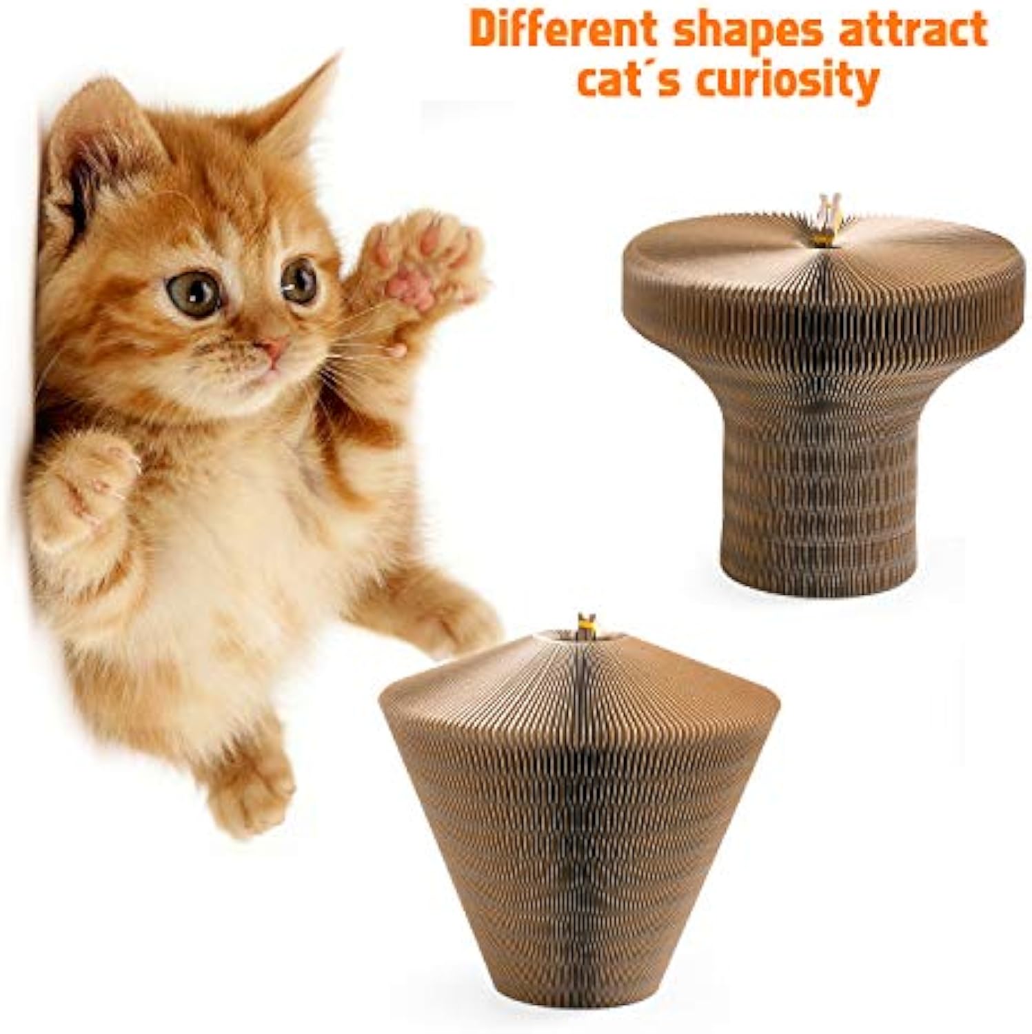 Collapsible Corrugated Pet Scratcher Lounge Bed Round Nest