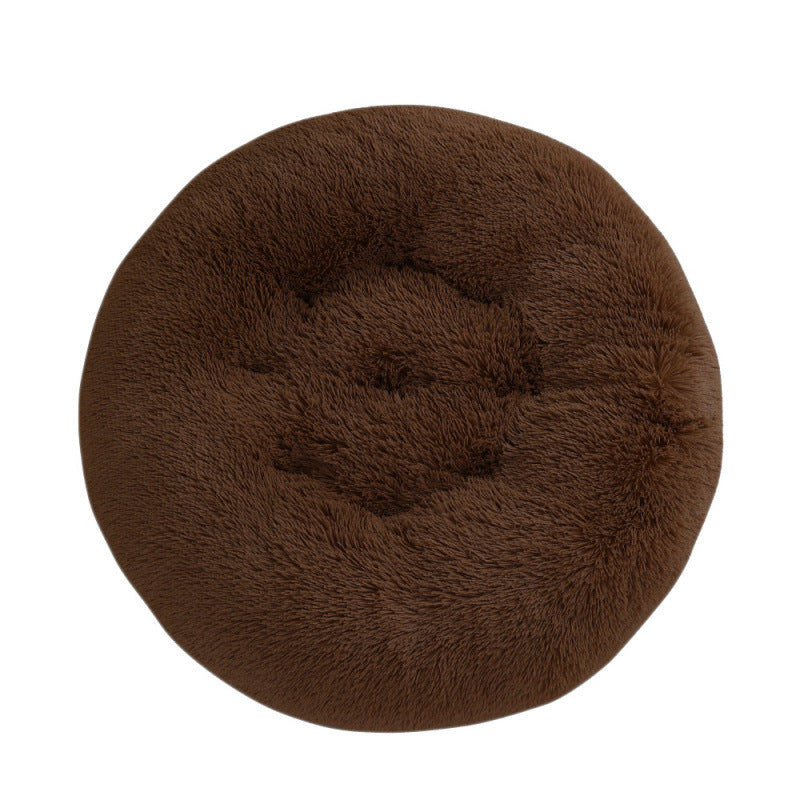 Plush Round Pet Bed for Ultimate Comfort and Warmth