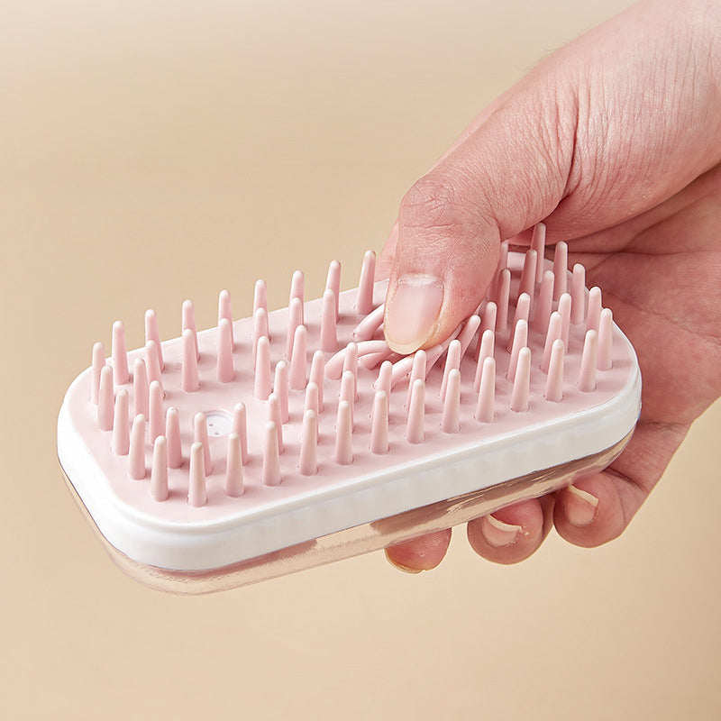 Silicone Pet Bath Brush With Massage And Foam Cleaning
