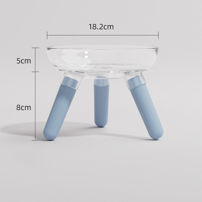 Transparent Glass Pet Feeding Bowl For Food And Water