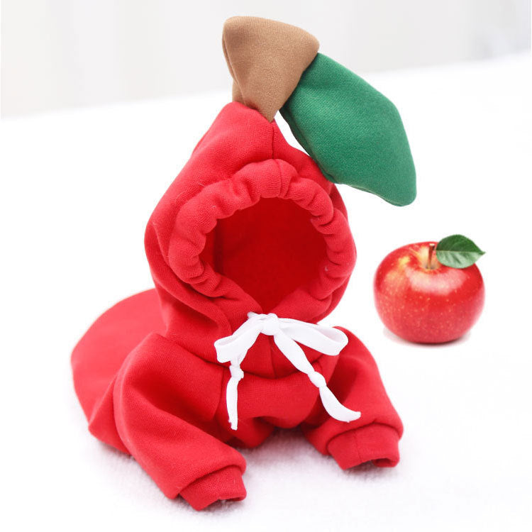Pet Hooded Sweater Apricot Elk Warm Clothing