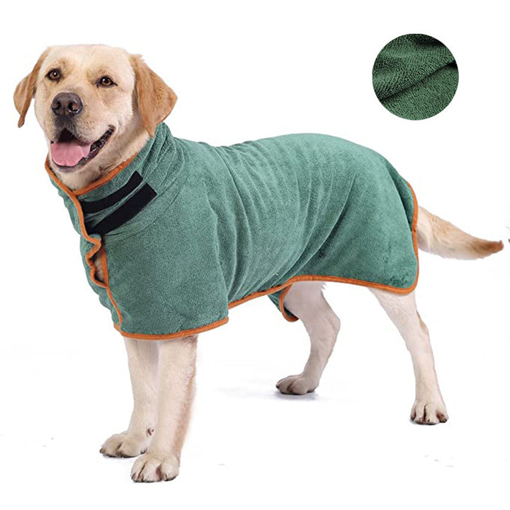 Quick Dry Microfiber Pet Bathrobe Towel Grooming Coat