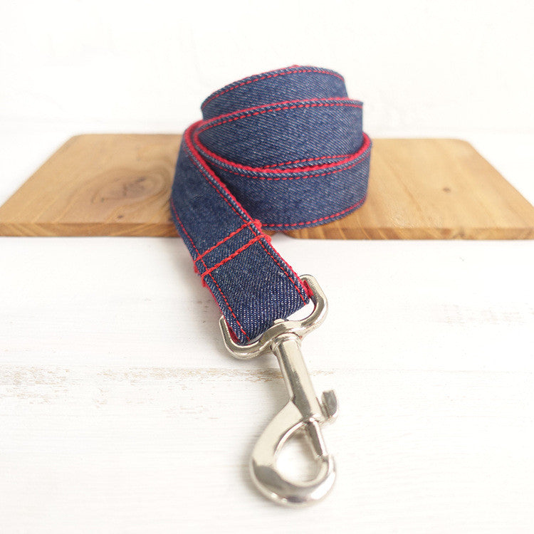 Denim Blue Pet Leash With Durable Secure Design