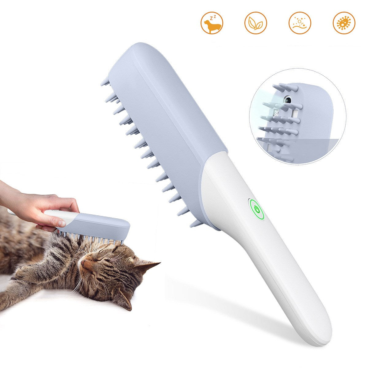 Silicone Pet Massage Grooming Brush For Cleaning And Fur Care
