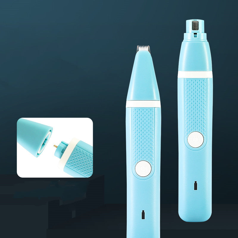 Dual Purpose Pet Nail Polisher And Hair Trimmer Grooming Tool