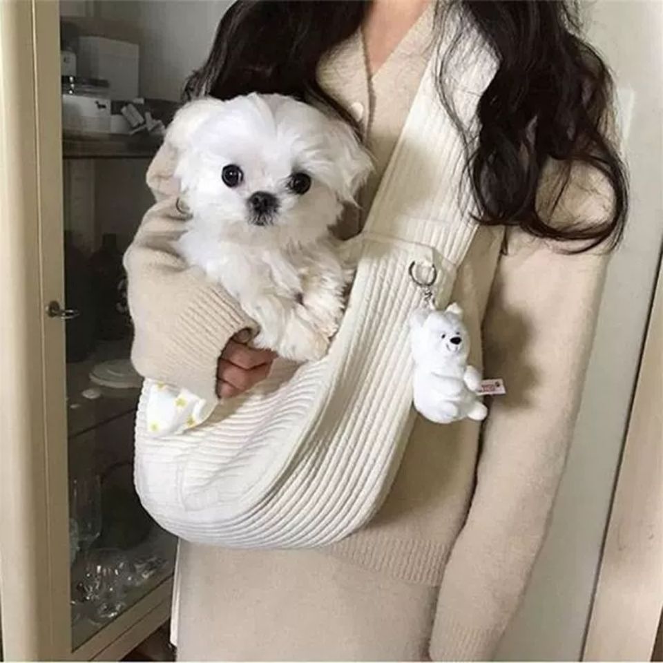 Pet Handmade Canvas Travel Carrier Shoulder Tote Bag