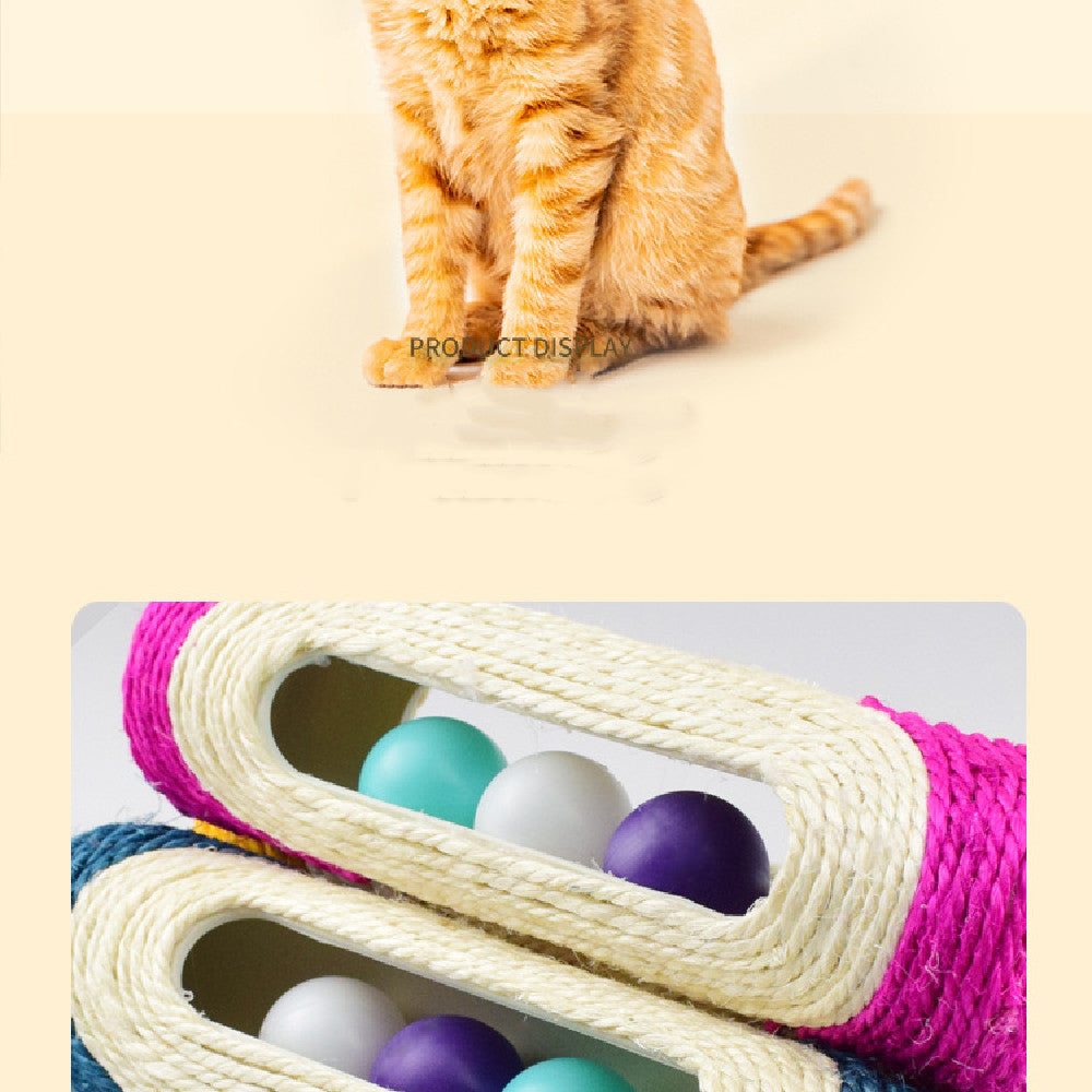Pet Sisal Drum Rolling Chew Play Toy Trio