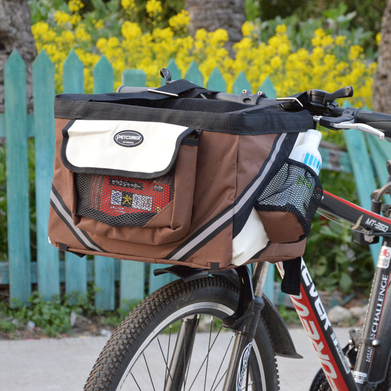 Pet Bicycle Handlebar Carrier Basket For Small Pets