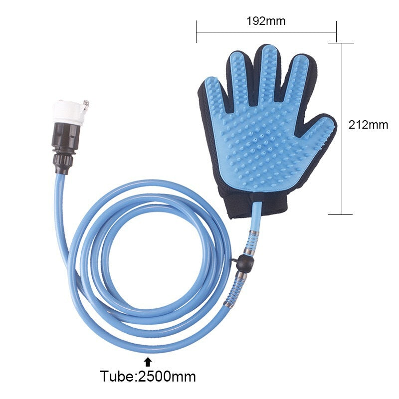 Five Finger Pet Bath Gloves Spray Massage Brush With Hose