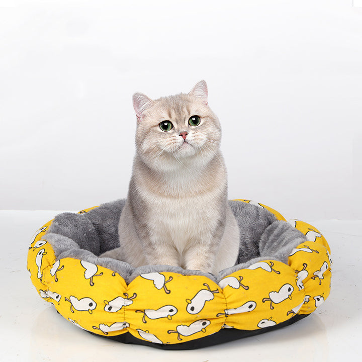 Calming Donut Pet Bed For Small And Medium Pets