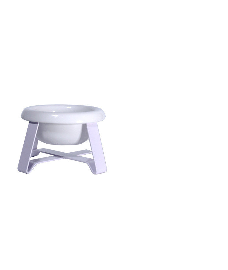 Creative Anti Slip Pet Feeding Bowl With Iron Stand 2 In 1 Set