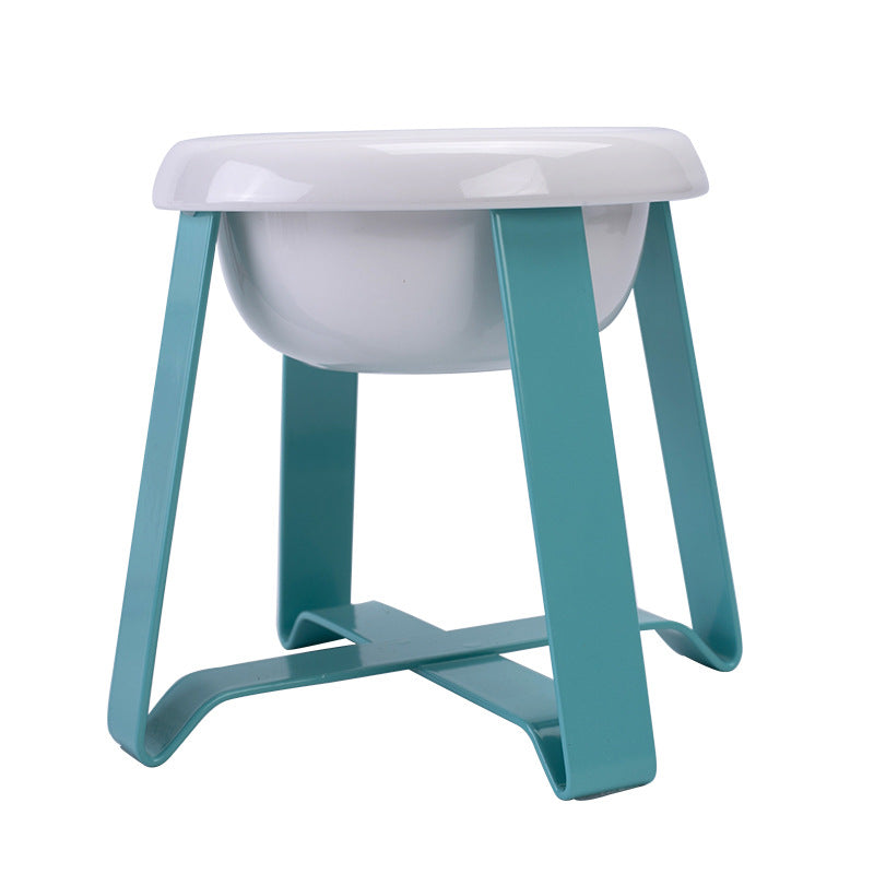 Creative Anti Slip Pet Feeding Bowl With Iron Stand 2 In 1 Set