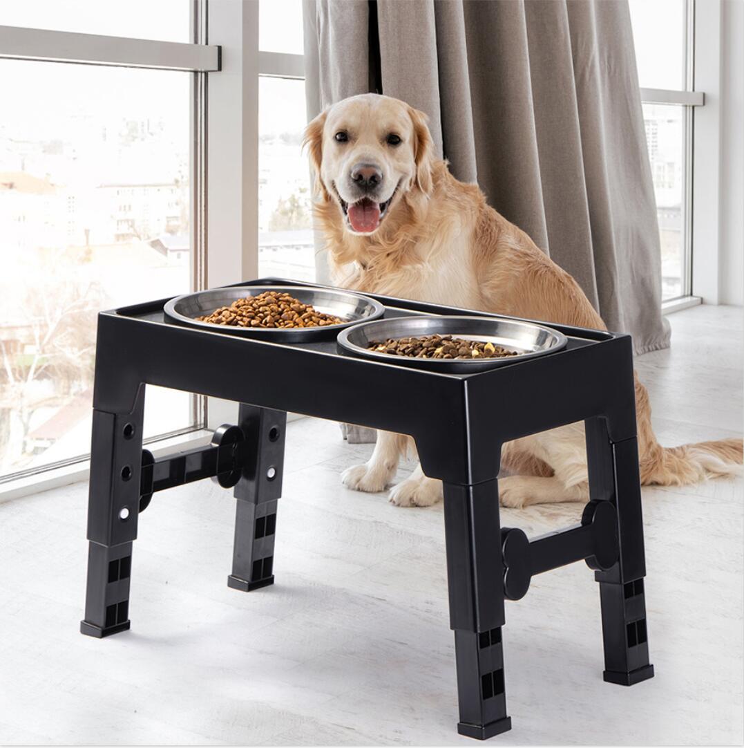 Elevated Pet Feeding Bowl With Neck Support Anti Tumble Design
