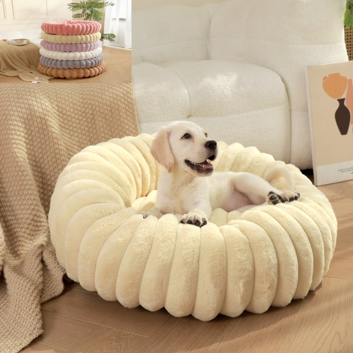 Pet Plush Round Winter Warm Nest Bed