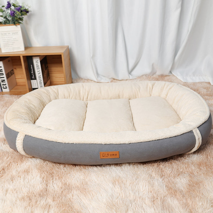 Pet Linen Round Non Slip Nest Bed