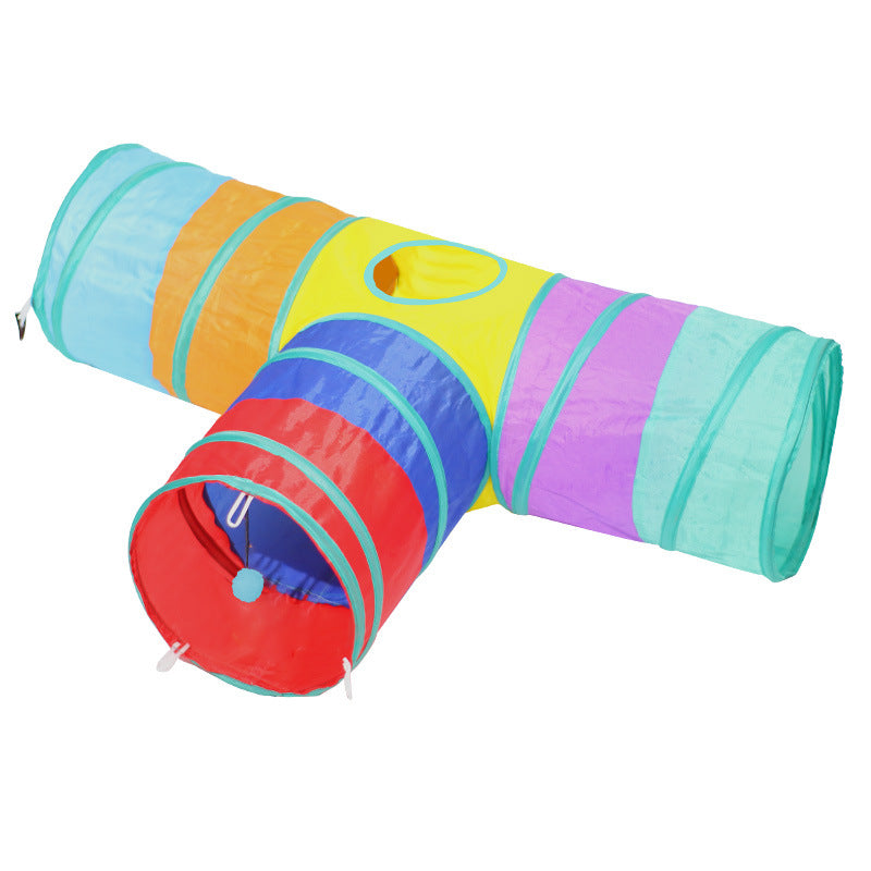 Pet Foldable Tunnel Climbing Play Path Toy