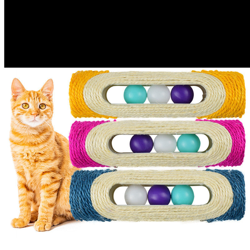 Pet Sisal Drum Rolling Chew Play Toy Trio
