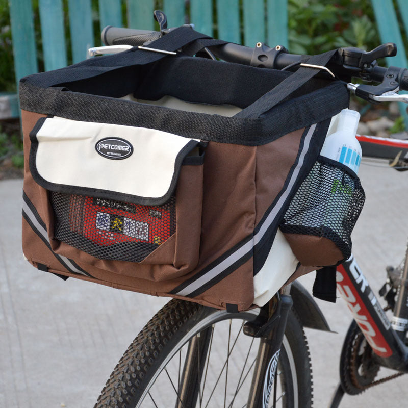 Pet Bicycle Handlebar Carrier Basket For Small Pets