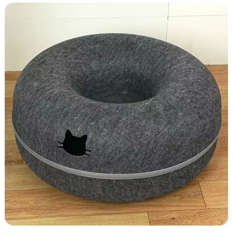 Round Pet Tunnel Bed For Comfortable Rest