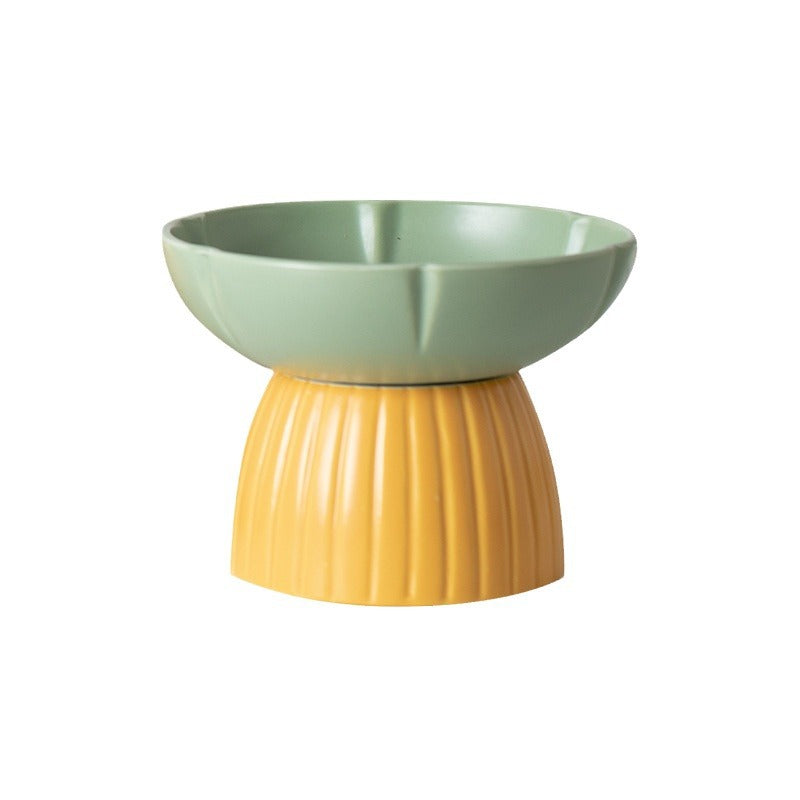 Macaron Color Ceramic Pet Feeding Bowl For Food And Water