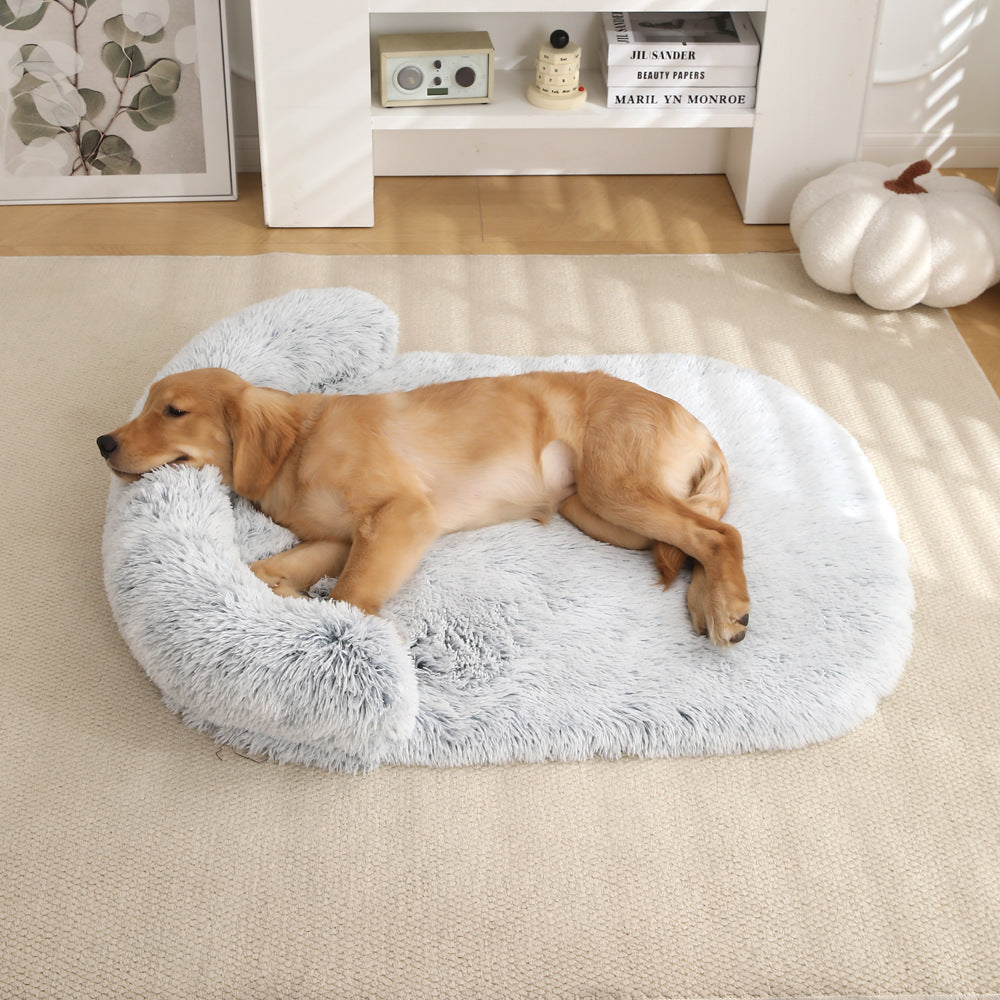Plush Warm Pet Bed Soft Cushion Doghouse Style