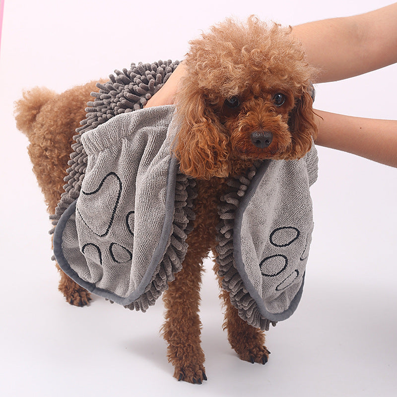 Pet Chenille Bath Drying Towel Absorbent Cloth