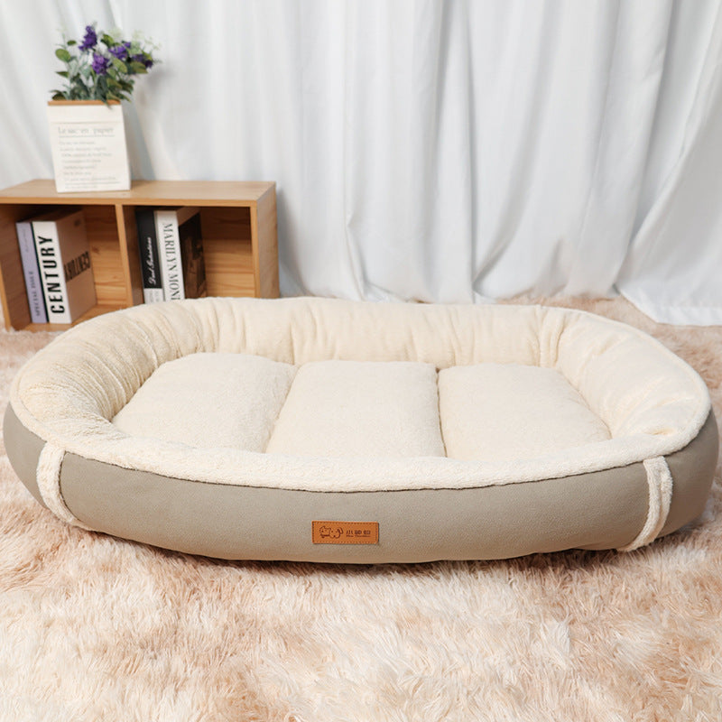 Pet Linen Round Non Slip Nest Bed