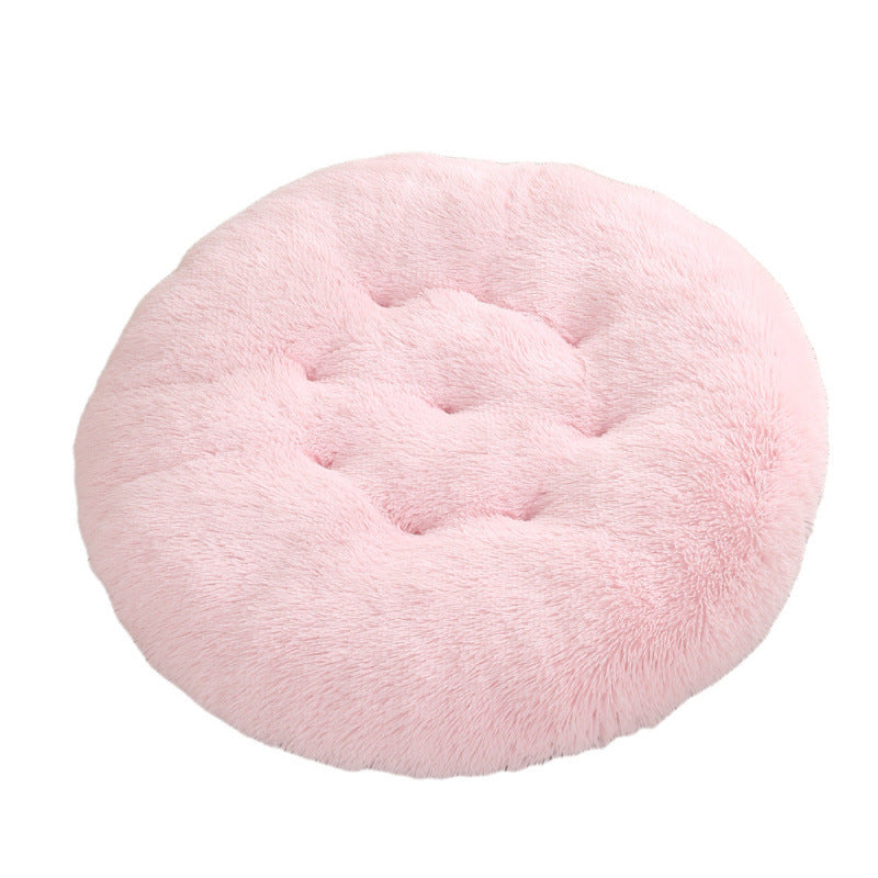 Plush Round Pet Bed for Ultimate Comfort and Warmth