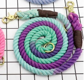 Multi Color Cotton Pet Long Walking Training Leash