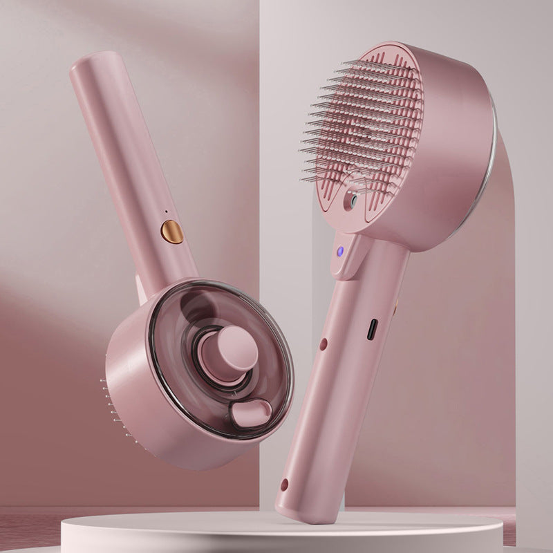 Pet Steam Self Cleaning Hair Remover Grooming Brush