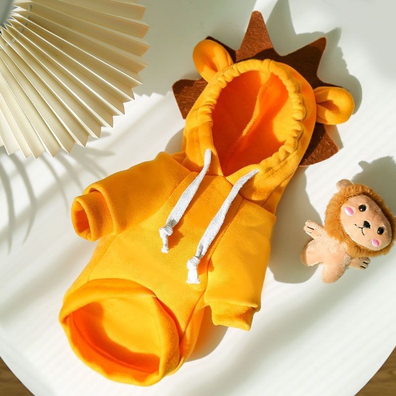 Pet Hooded Sweater Apricot Elk Warm Clothing