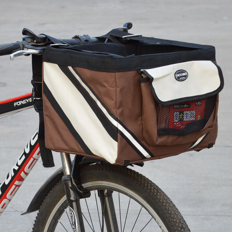 Pet Bicycle Handlebar Carrier Basket For Small Pets
