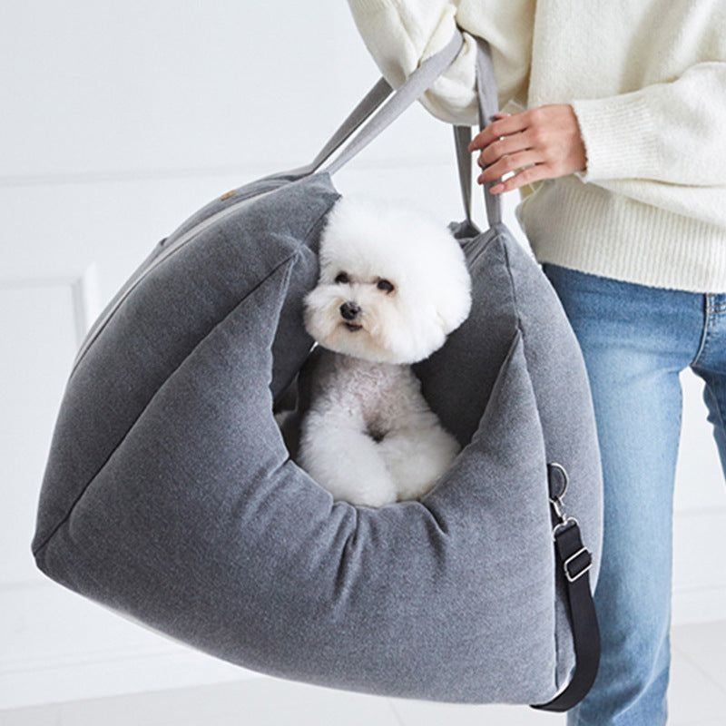 Waterproof Pet Car Safety Carrier Seat Breathable Travel Bed
