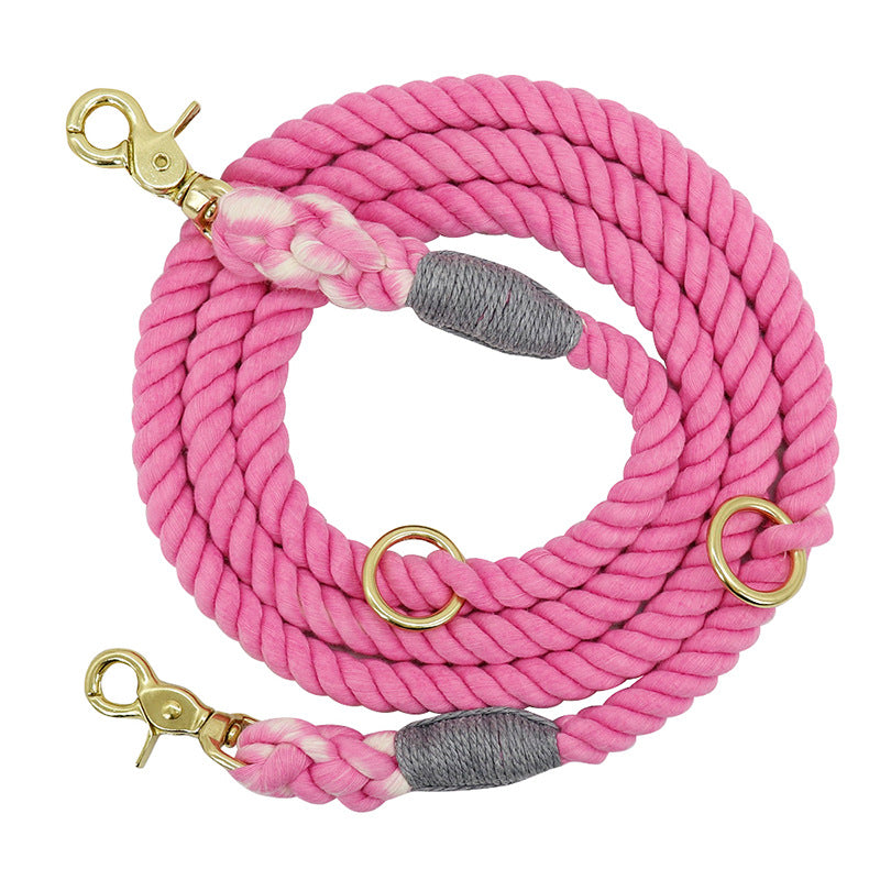 Multi Color Cotton Pet Long Walking Training Leash