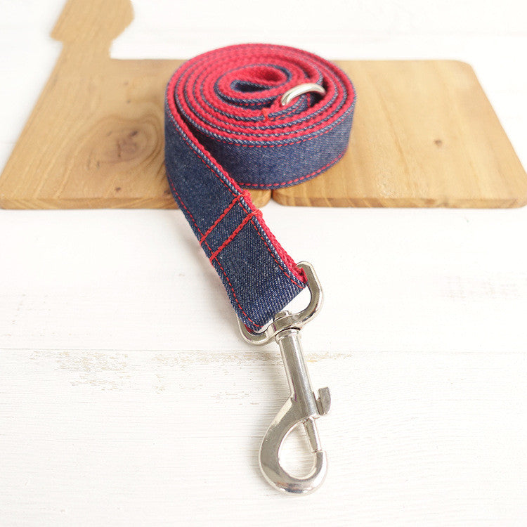 Denim Blue Pet Leash With Durable Secure Design