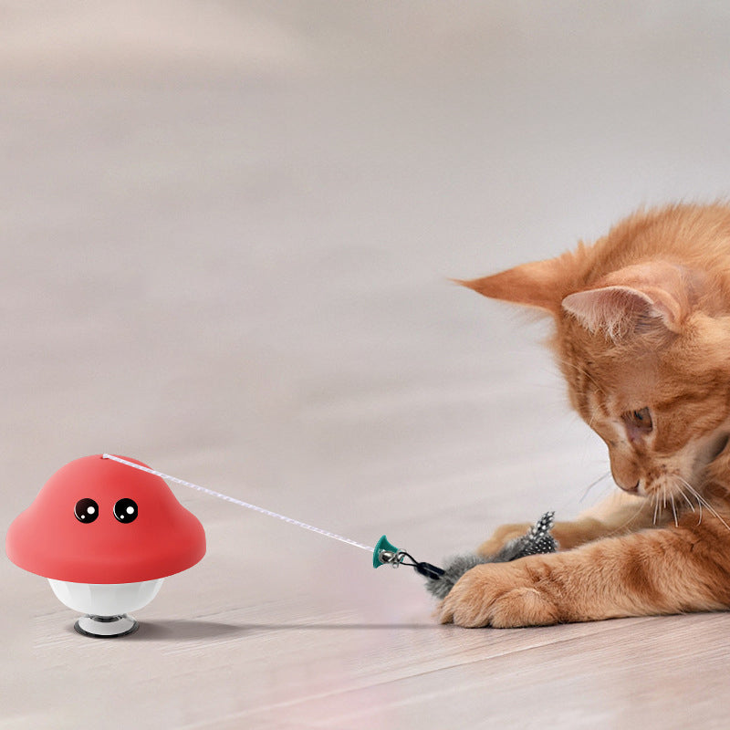 Pet Wand Suction Cup Retractable Teaser Exercise Toy
