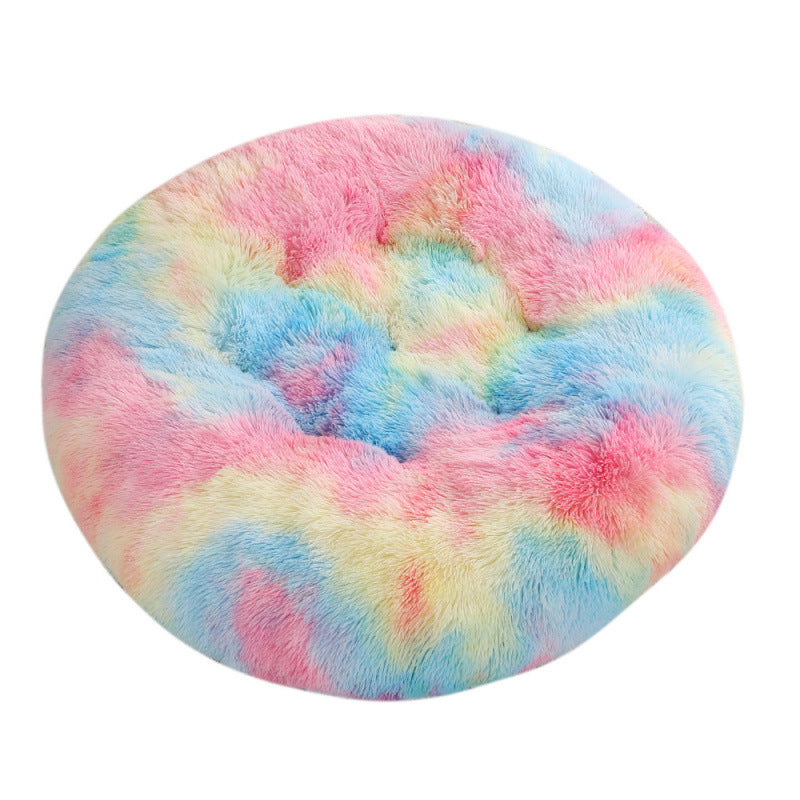 Plush Round Pet Bed for Ultimate Comfort and Warmth