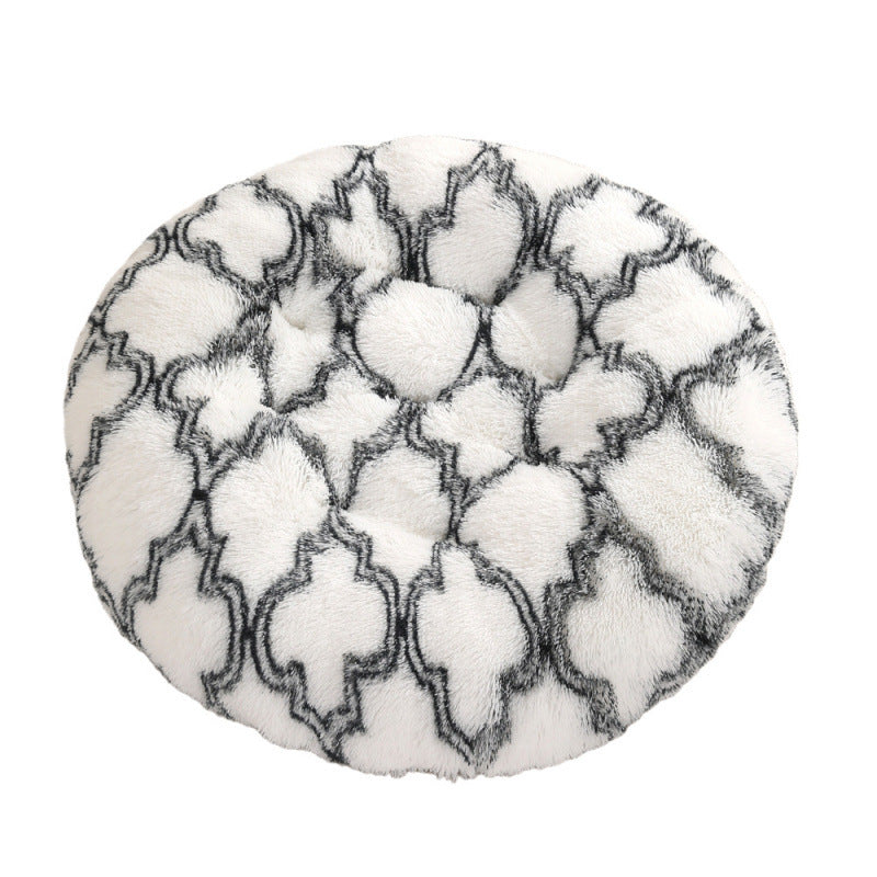 Plush Round Pet Bed for Ultimate Comfort and Warmth