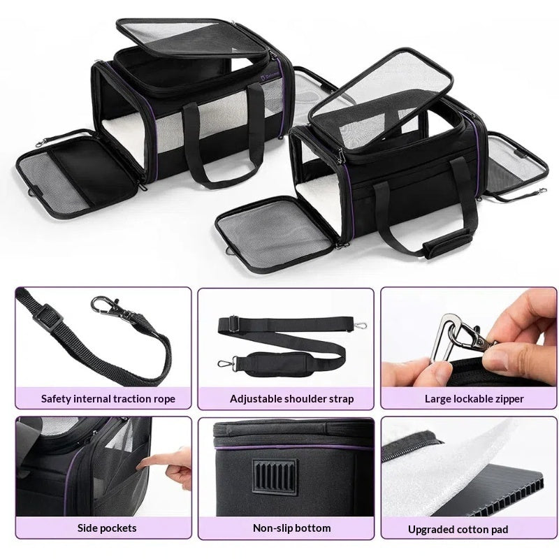 Portable Expandable Soft Pet Travel Carrier Bag