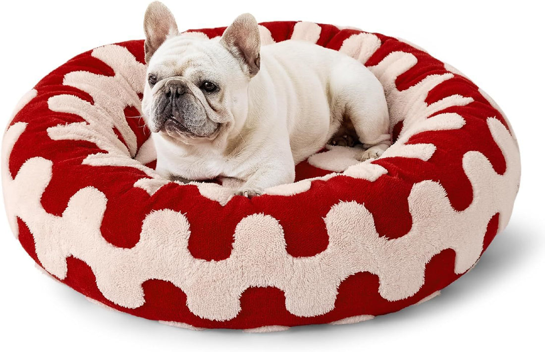 Round All-Season Warm Pet Bed Comfortable Sleeping Cushion