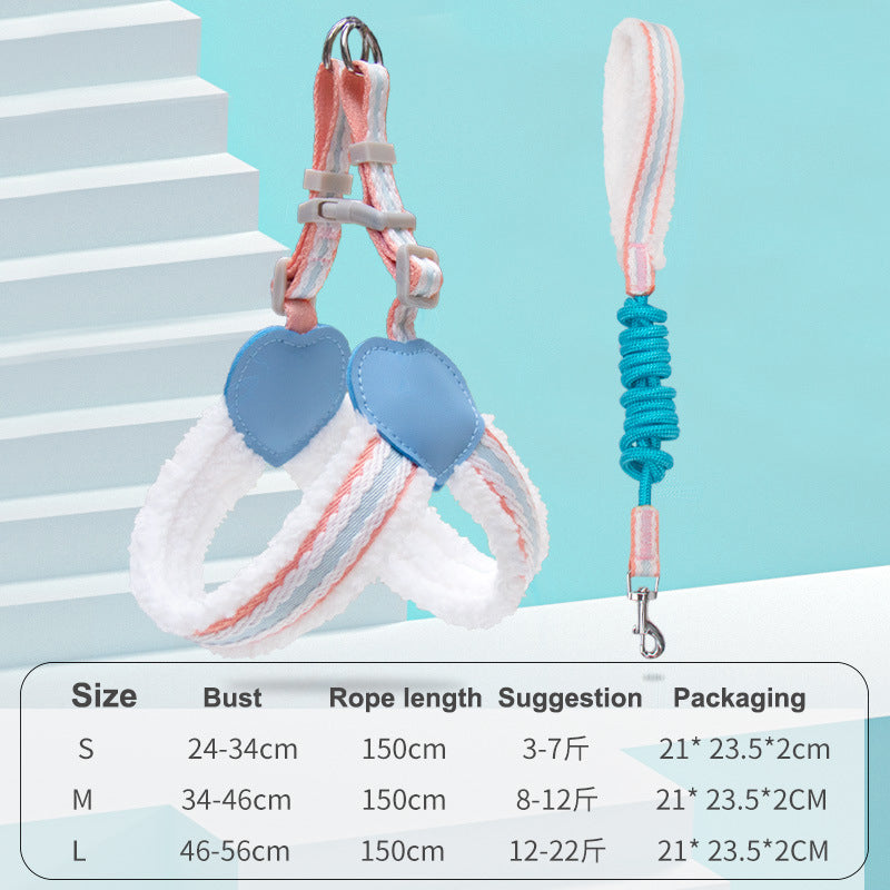 Breathable Pet Chest Vest Leash For Small And Medium Pets