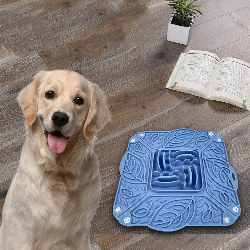 Foldable Silicone Pet Slow Feeding Mat Multi Functional Bowl