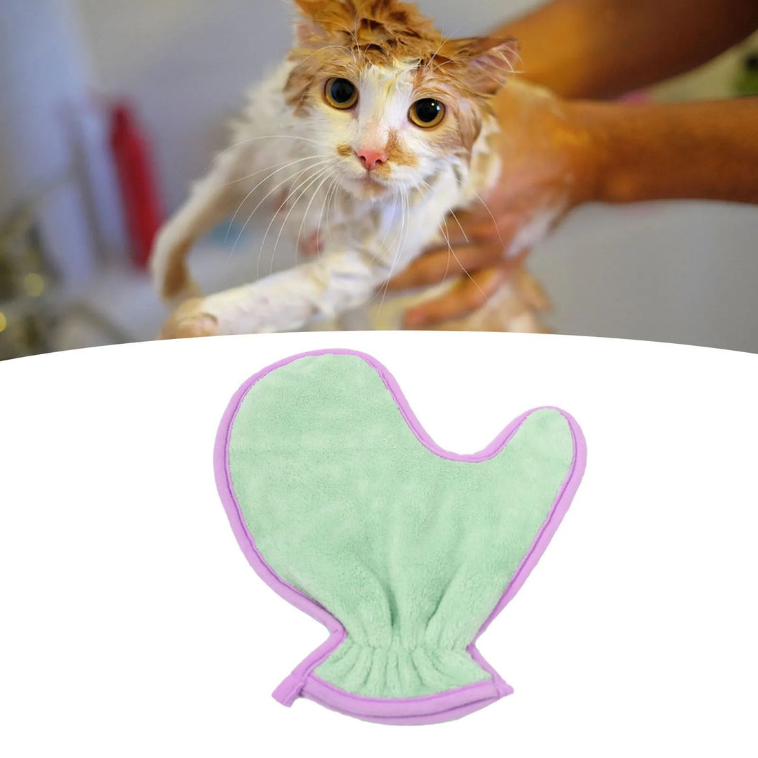 Double Sided Absorbent Pet Bath Towel Gloves