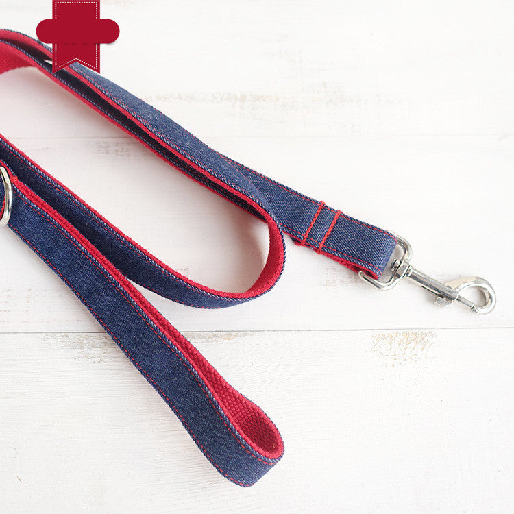 Denim Blue Pet Leash With Durable Secure Design