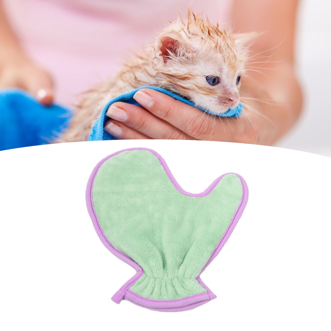 Double Sided Absorbent Pet Bath Towel Gloves