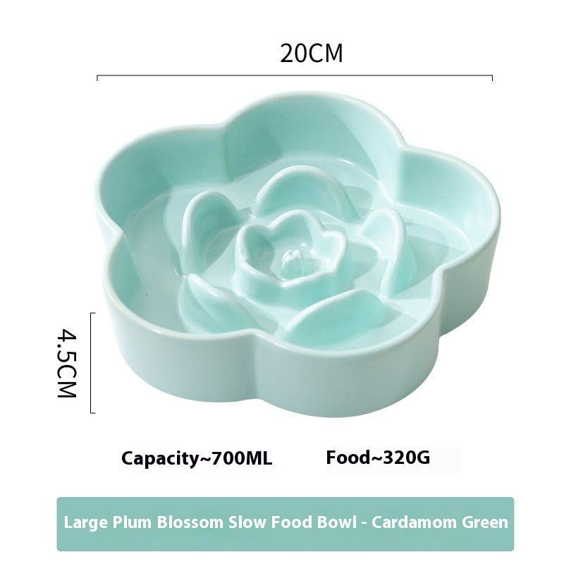 Ceramic Pet Slow Feeding Bowl For Healthy Eating Control