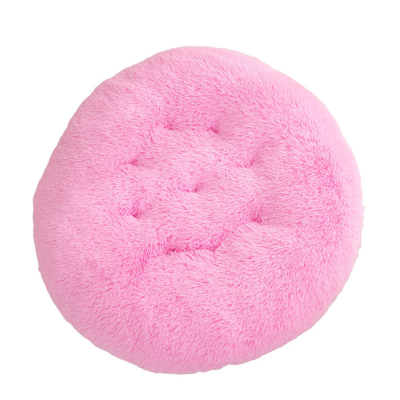 Plush Round Pet Bed for Ultimate Comfort and Warmth
